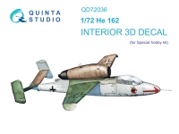 Quinta Studio 1/72 He 162 3D Interior decal #72036 (Special Hobby)